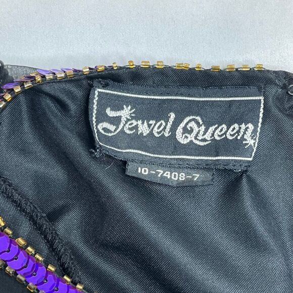 Vintage 80’s black silk sequin and bead evening blouse - Picture 15 of 16